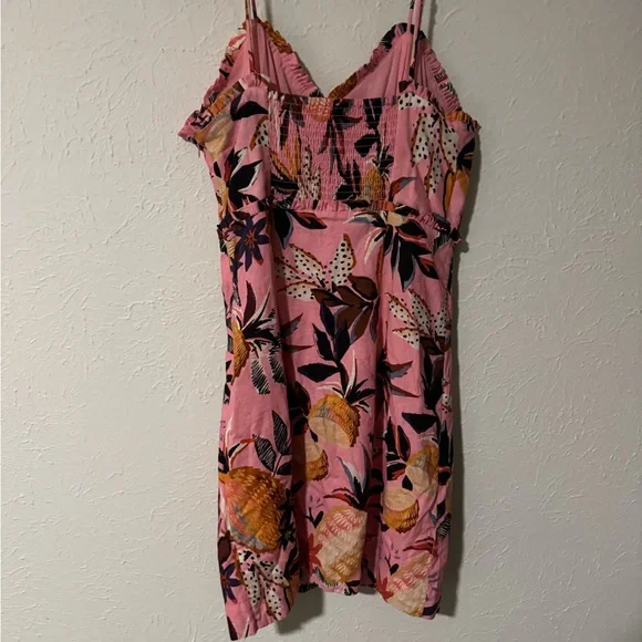 Farm Rio Sleeveless Pink Pineapple Mini Dress Size L - Picture 3 of 8